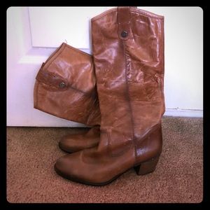Vince Camuto Brown Leather Calf Boots